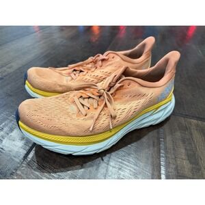 Hoka One One Womens Clifton 8 1119394 SBSOR Orange Running Shoe Sneaker Size 9.5